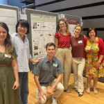 GoGreen members pose in front of poster by Silvia Prati at the CHEMCH2024 conference in Bratislava