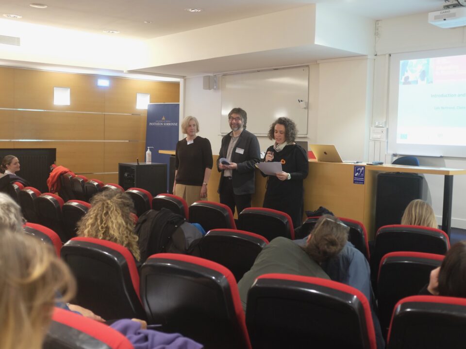 Clare Richardson, Loïc Bertrand and Claire Betelu at GoGreen symposium in Paris